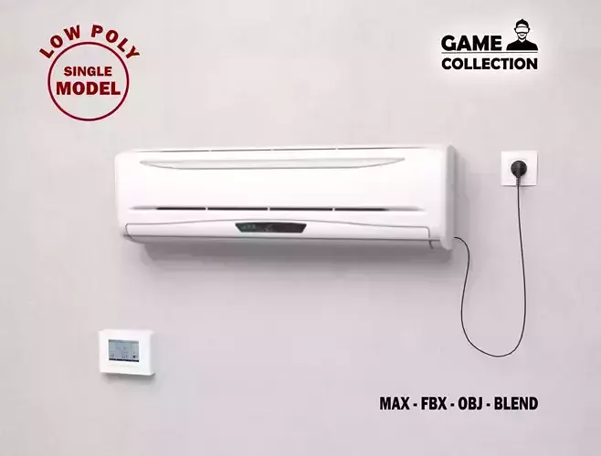 Air Conditioner Low-poly 3D model