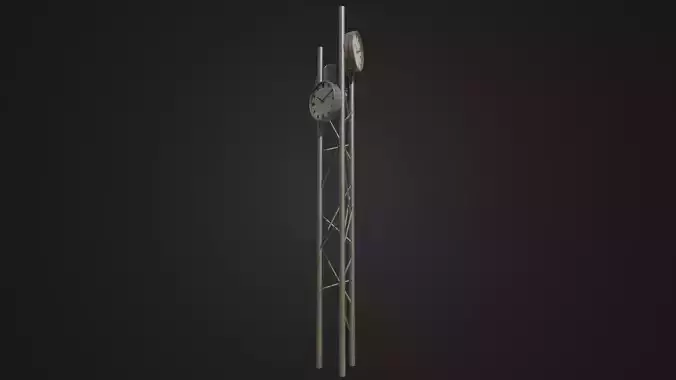 Modern outdoor pole clock