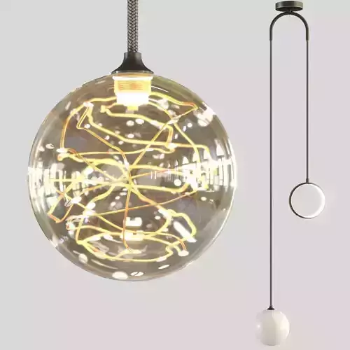 Hanging ceiling lamp OFELIA black Lampatron 3D model 3D model Hanging ceiling lamp OFELIA black Lampatron 3D model 3D model