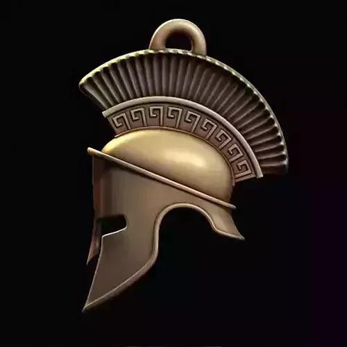 Spartan Helmet Keychain 3D print model
