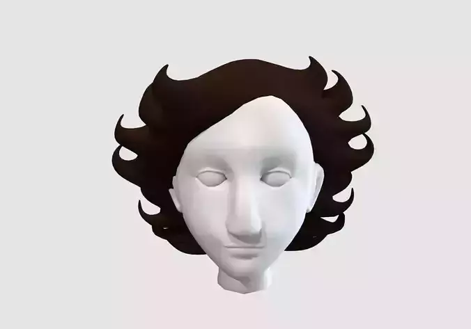 wavy cartoon hairstyle 