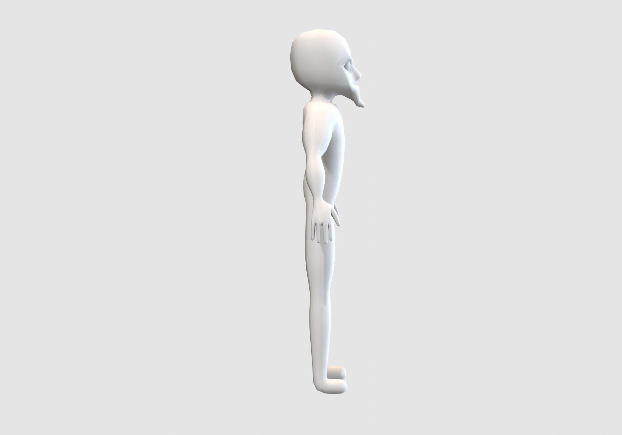 strong male human  3D model_2