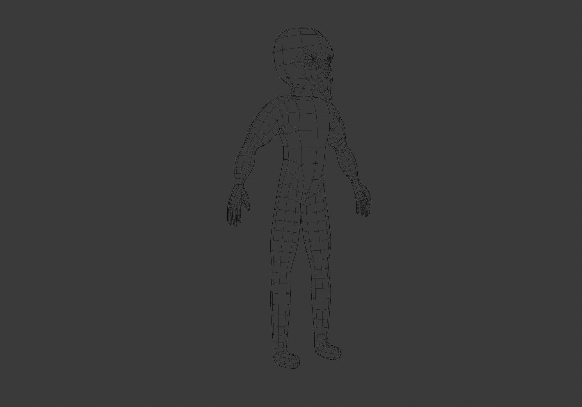 strong male human  3D model_6