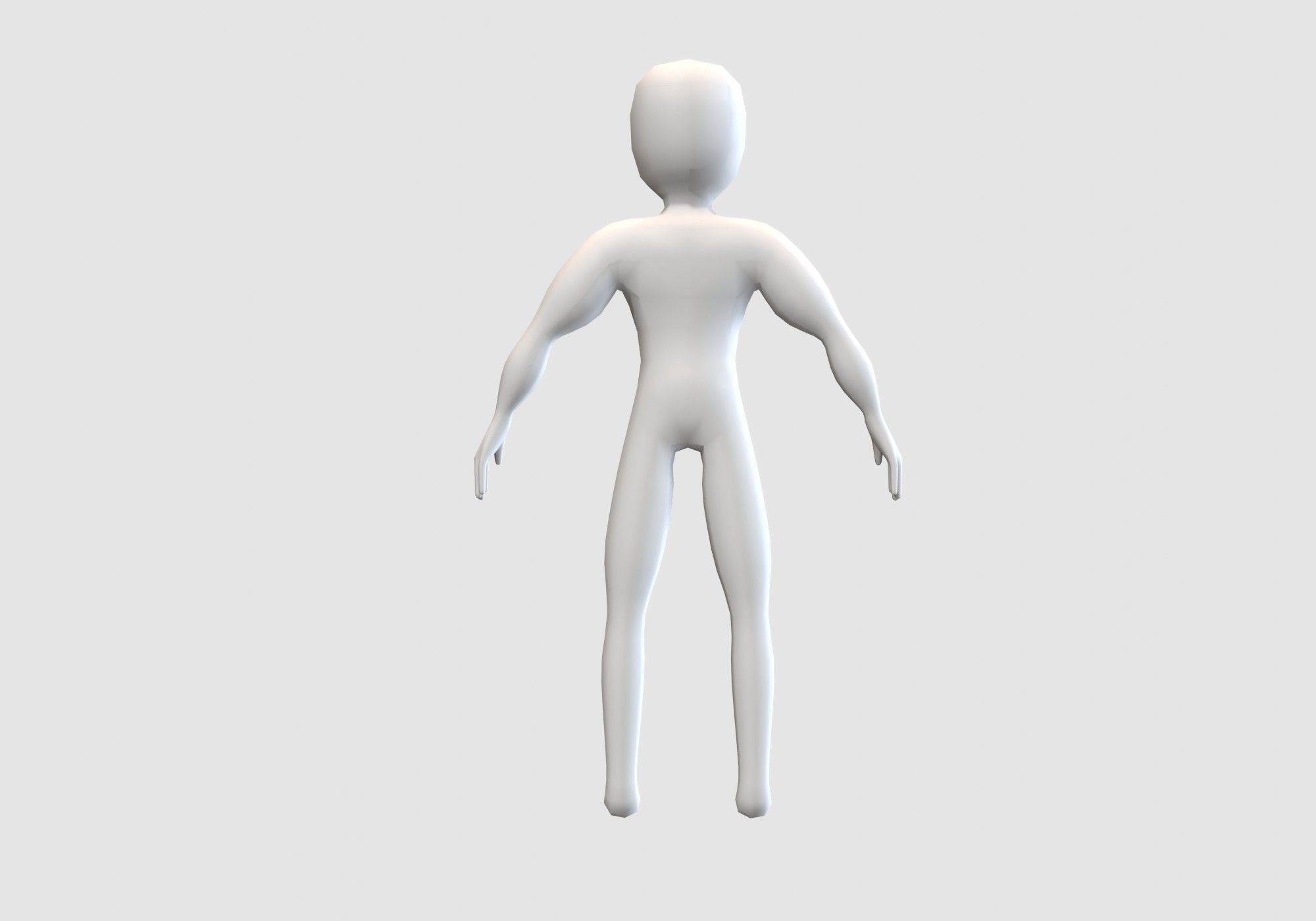 strong male human  3D model_4