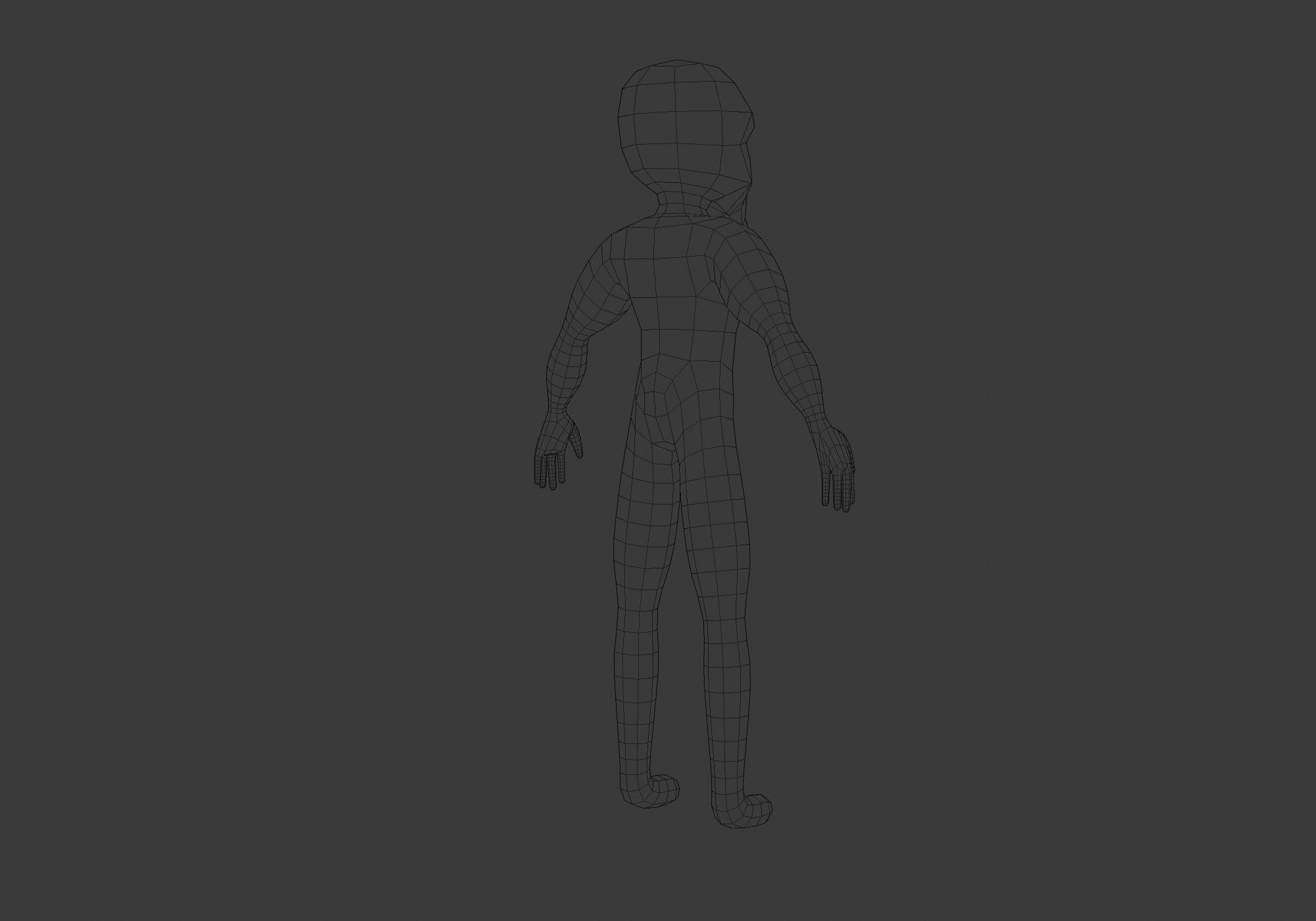 strong male human  3D model_8