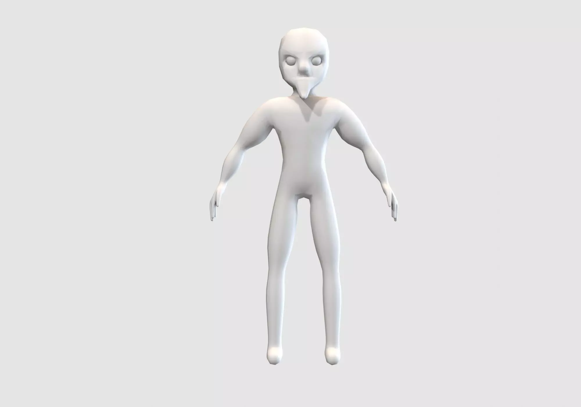 strong male human  3D model_0