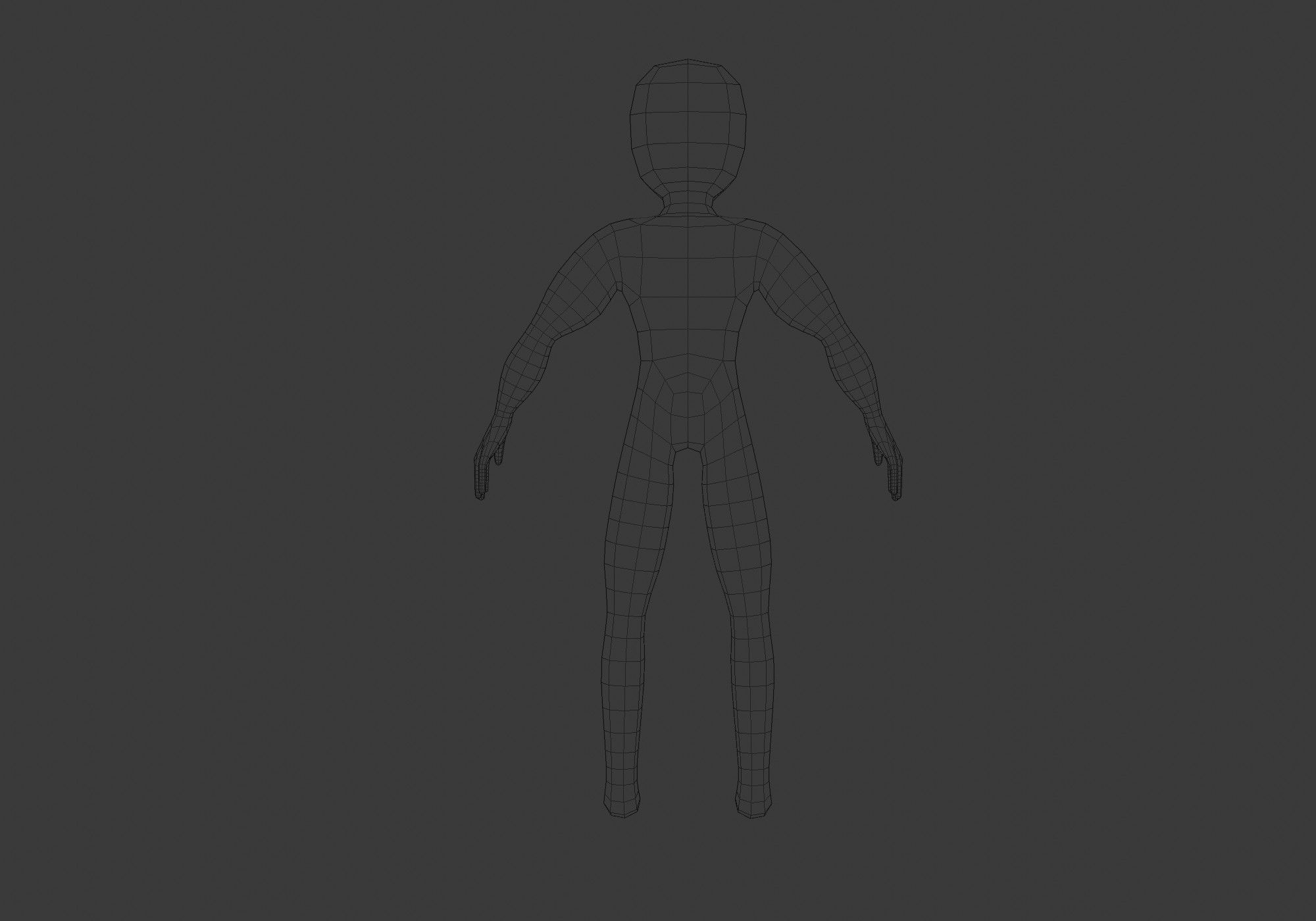 strong male human  3D model_9