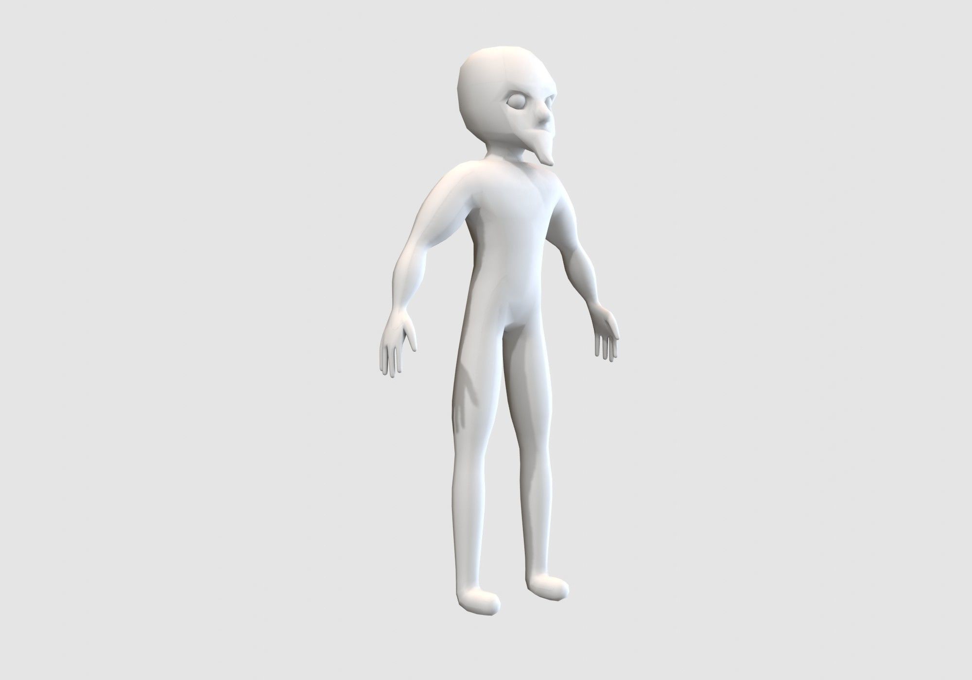 strong male human  3D model_1