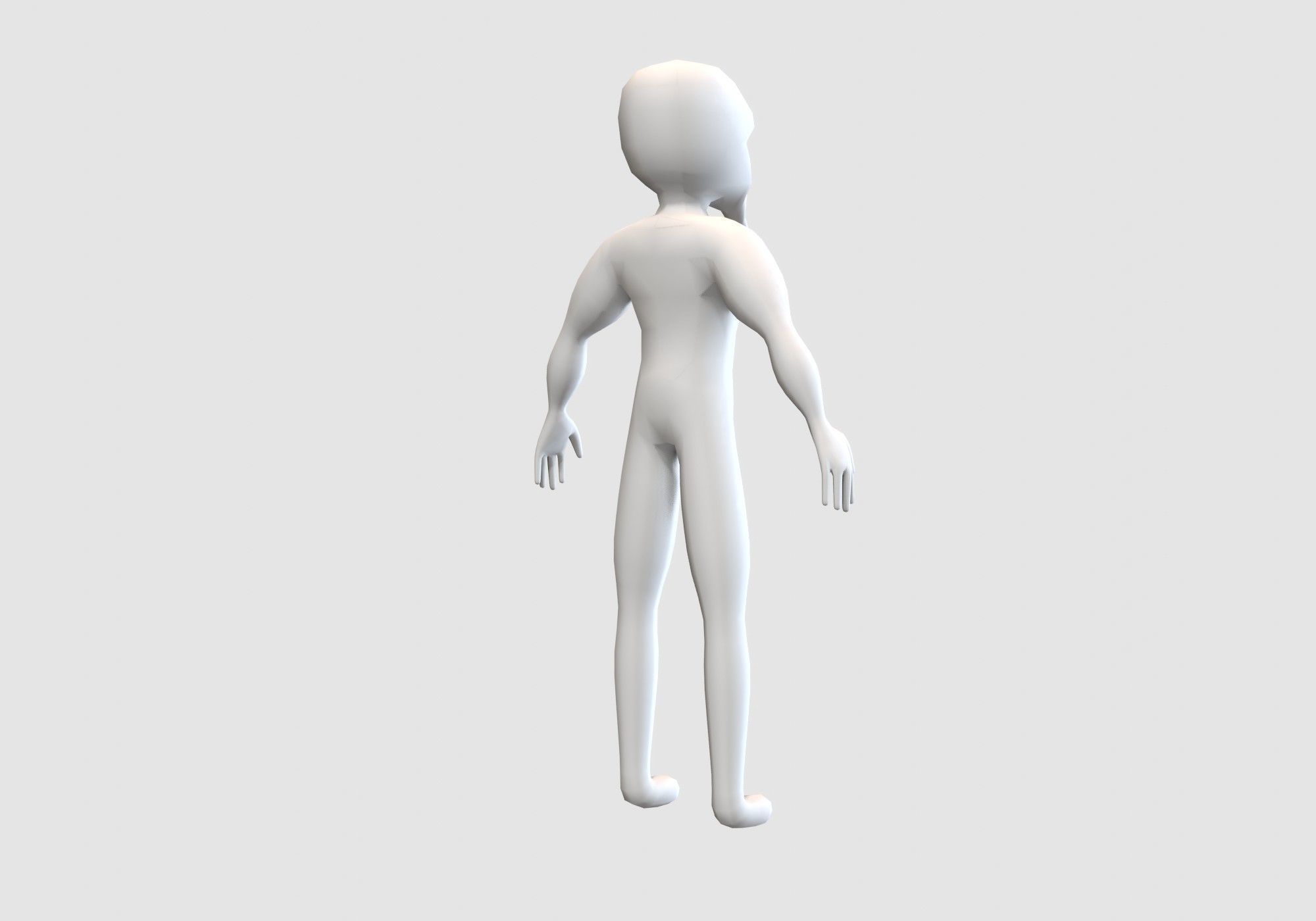 strong male human  3D model_3