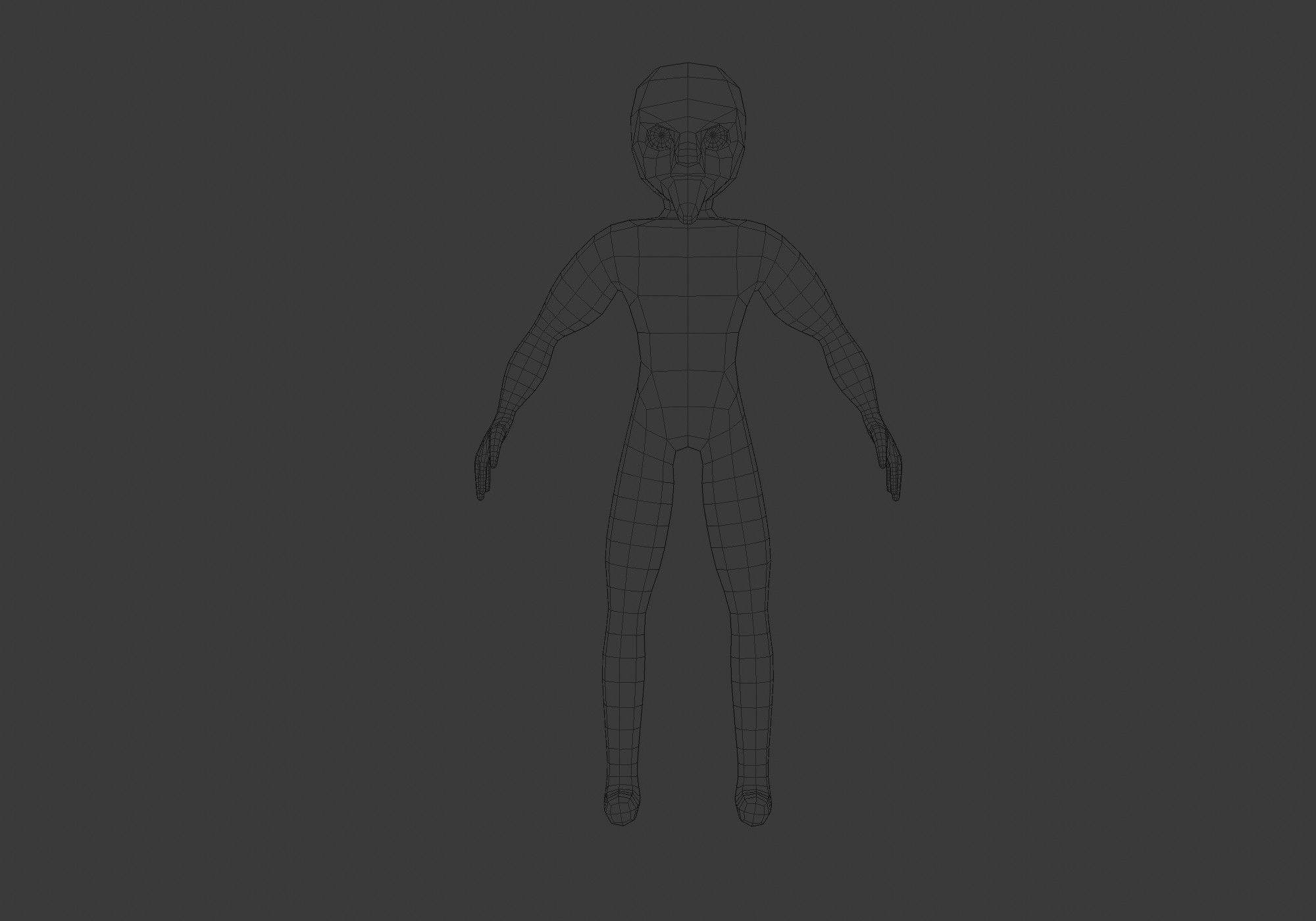 strong male human  3D model_5