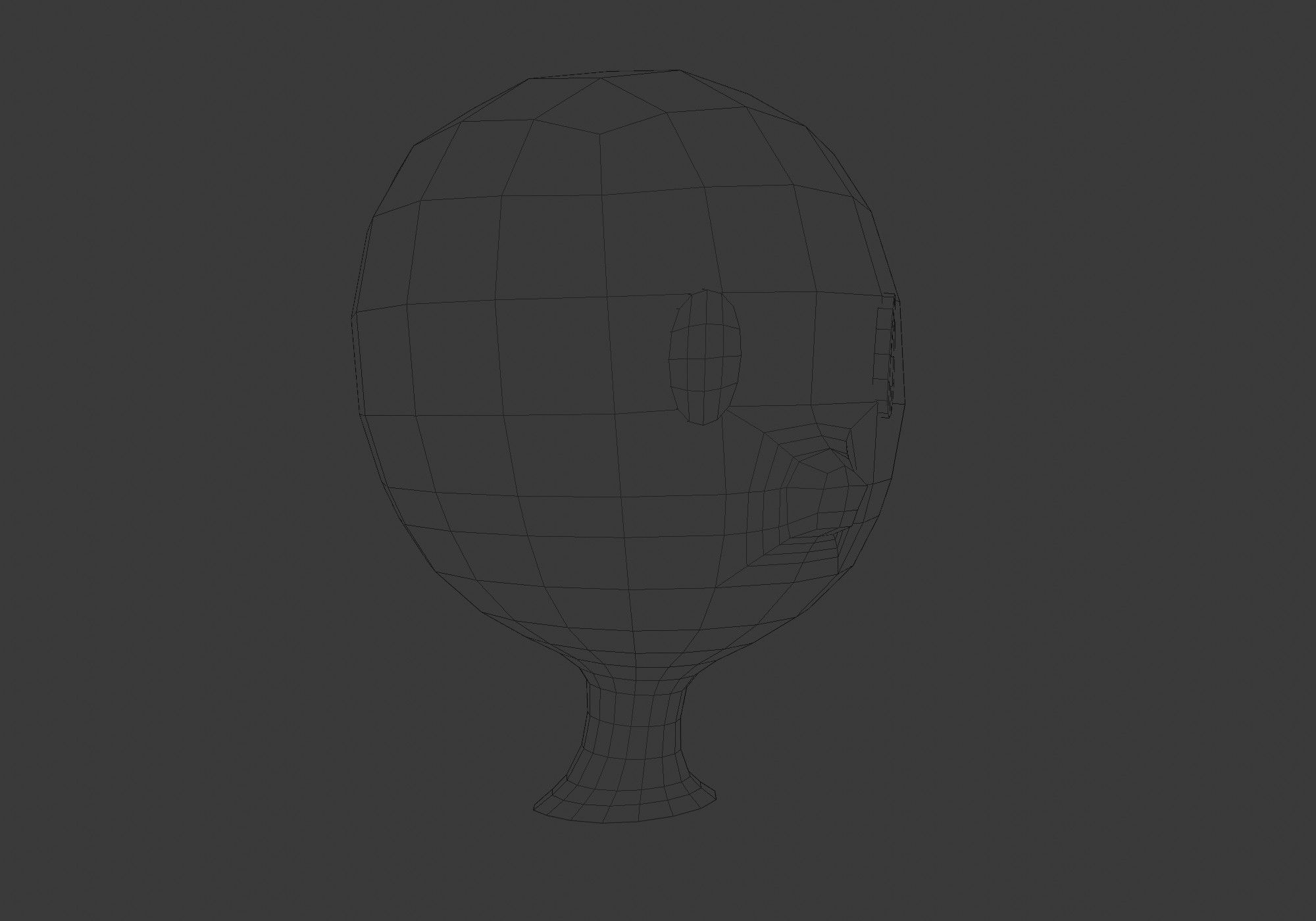 simple cartoon head  3D model_6