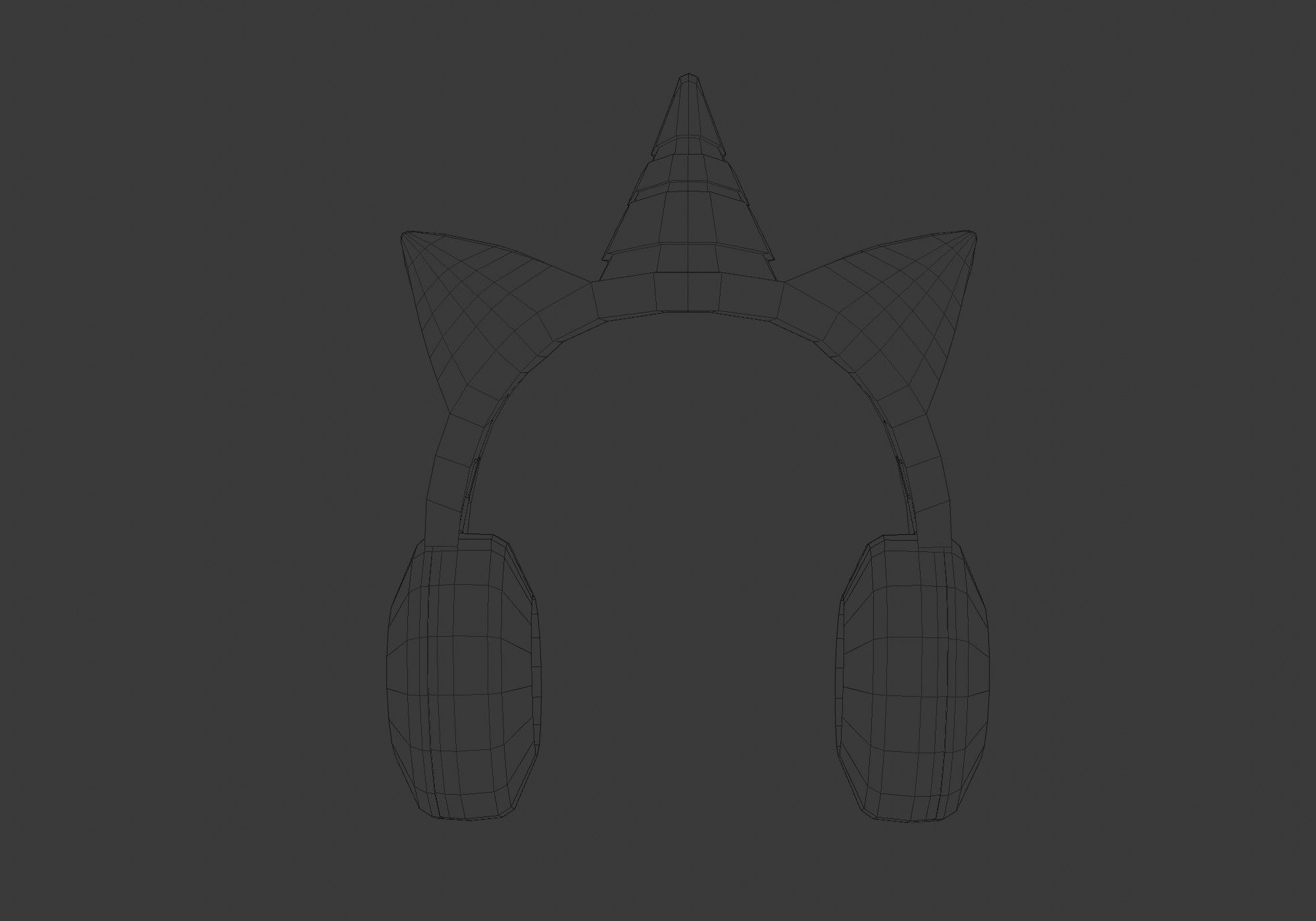 female unicorn headphones 3D model_9