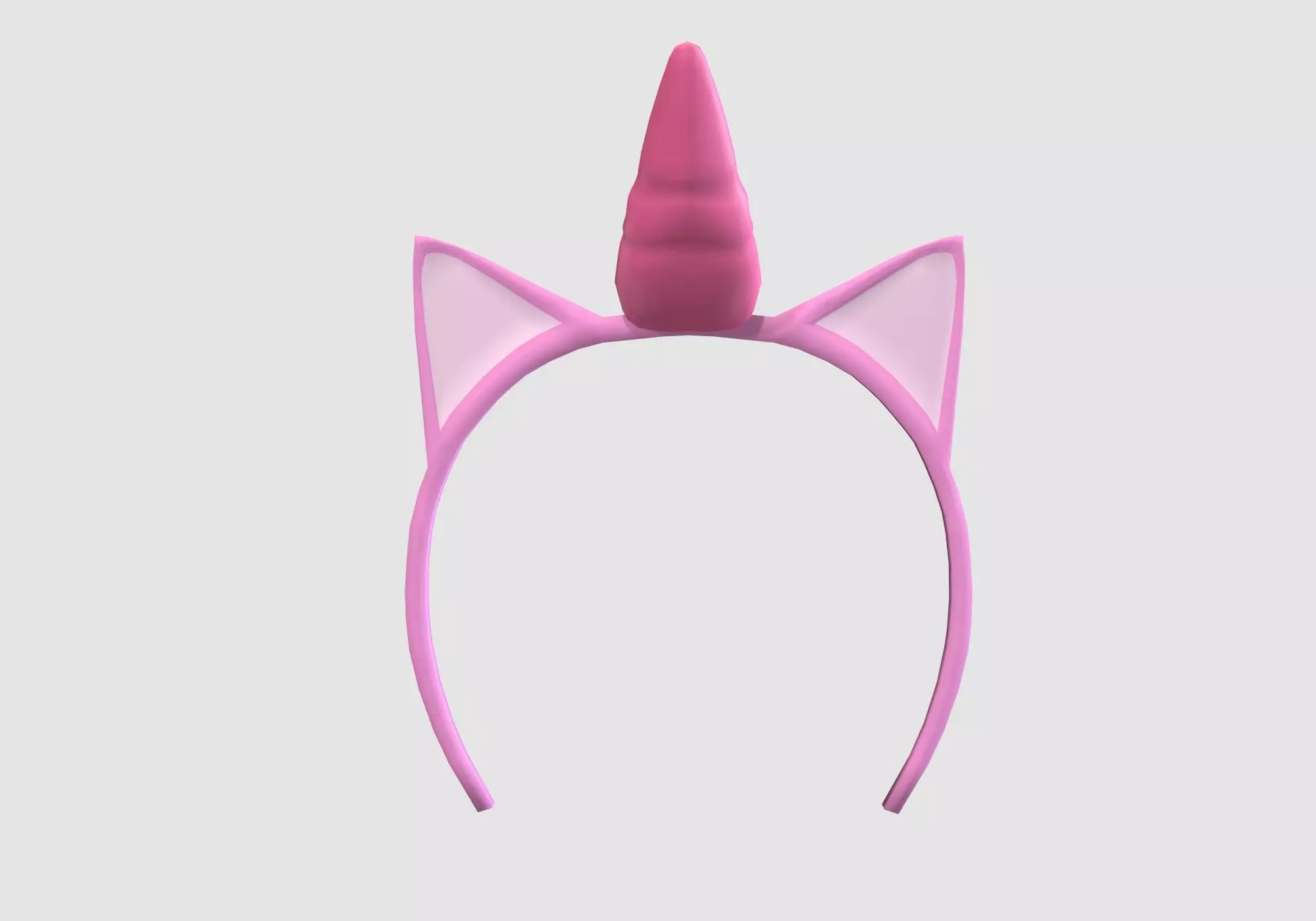 female unicorn headband 3D model_0
