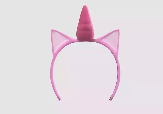 female unicorn headband 3D model female unicorn headband 3D model