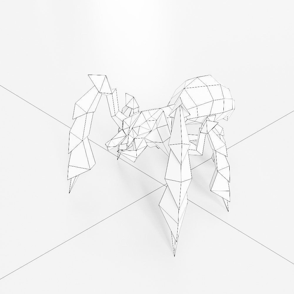  soldier Spider low poly 3d model  Low-poly 3D model_3