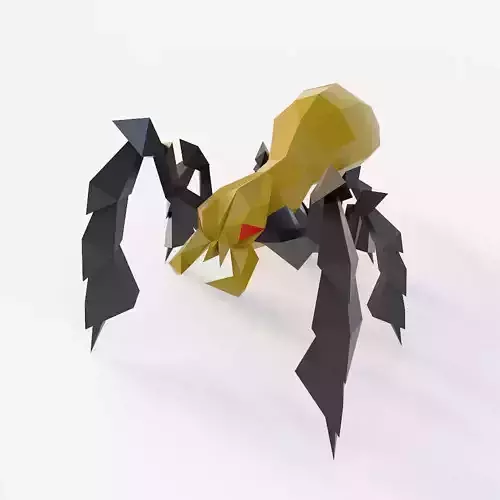  soldier Spider low poly 3d model 