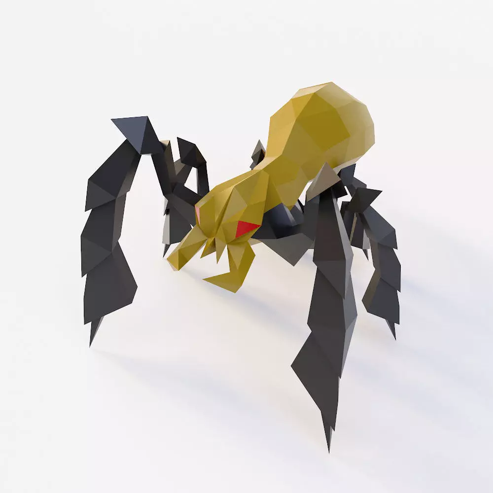  soldier Spider low poly 3d model  Low-poly 3D model_0