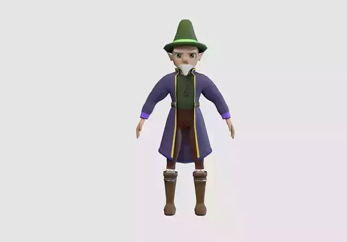cartoon male wizard 