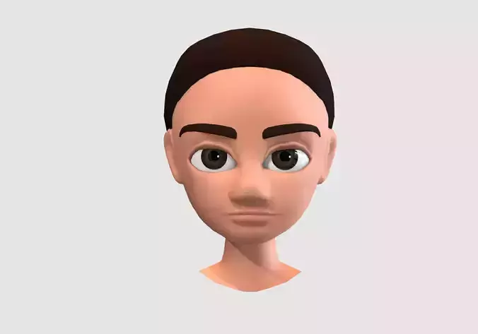 cartoon male head 