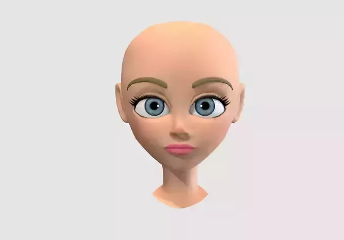 cartoon female head 