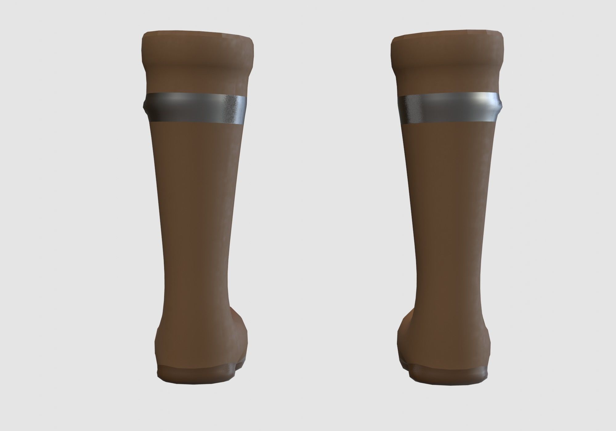 brown cartoon bots  3D model_4