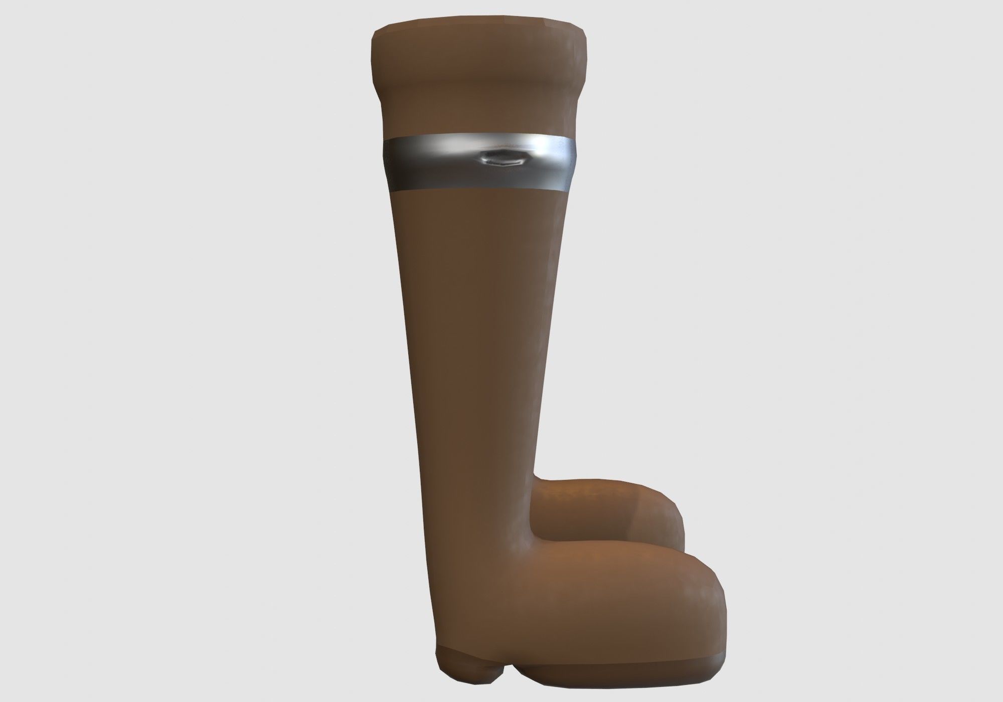 brown cartoon bots  3D model_2