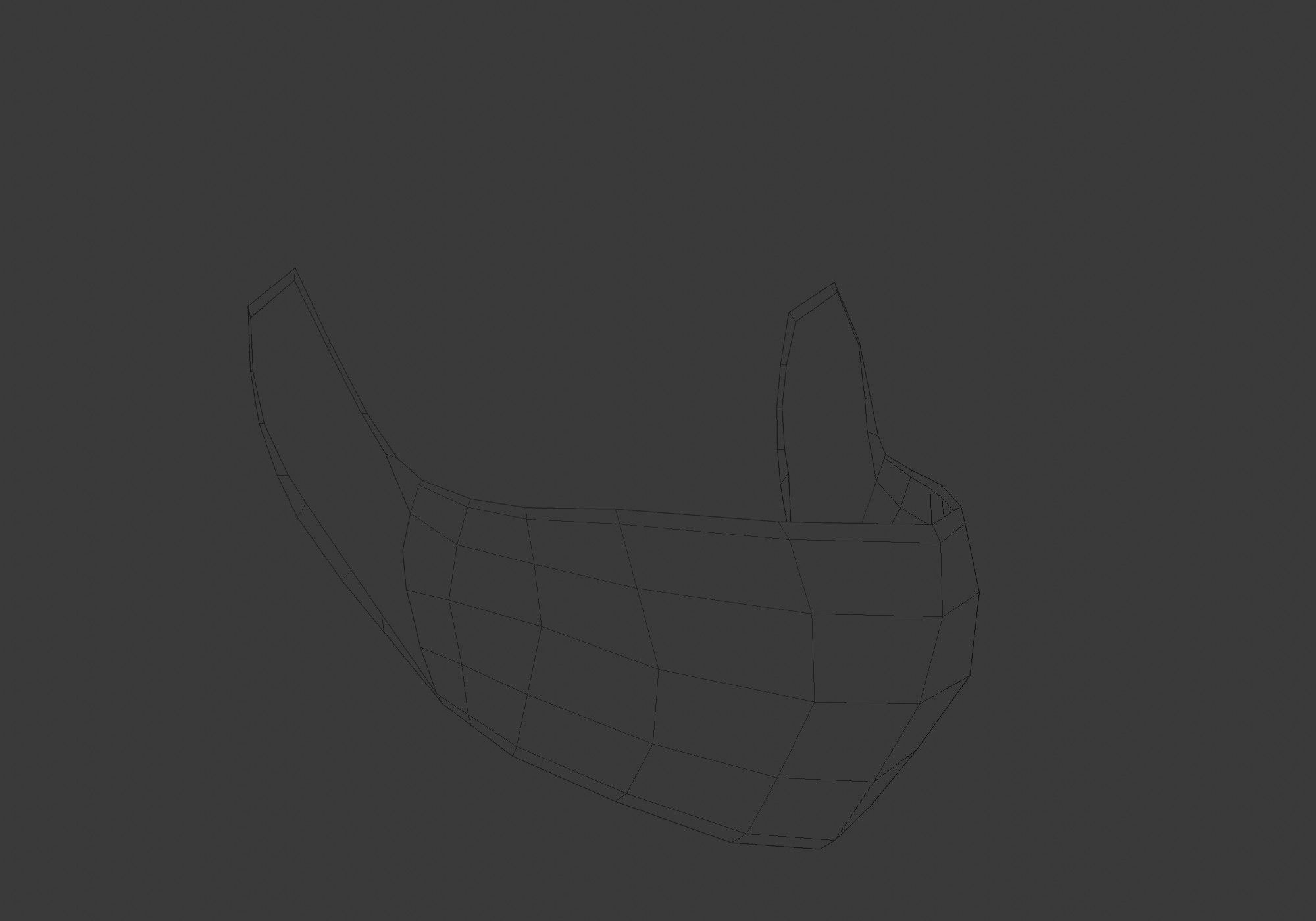 black cartoon mask 3D model_6