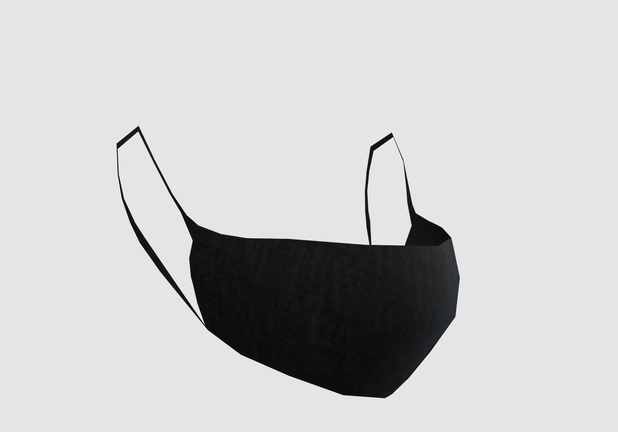 black cartoon mask 3D model_1