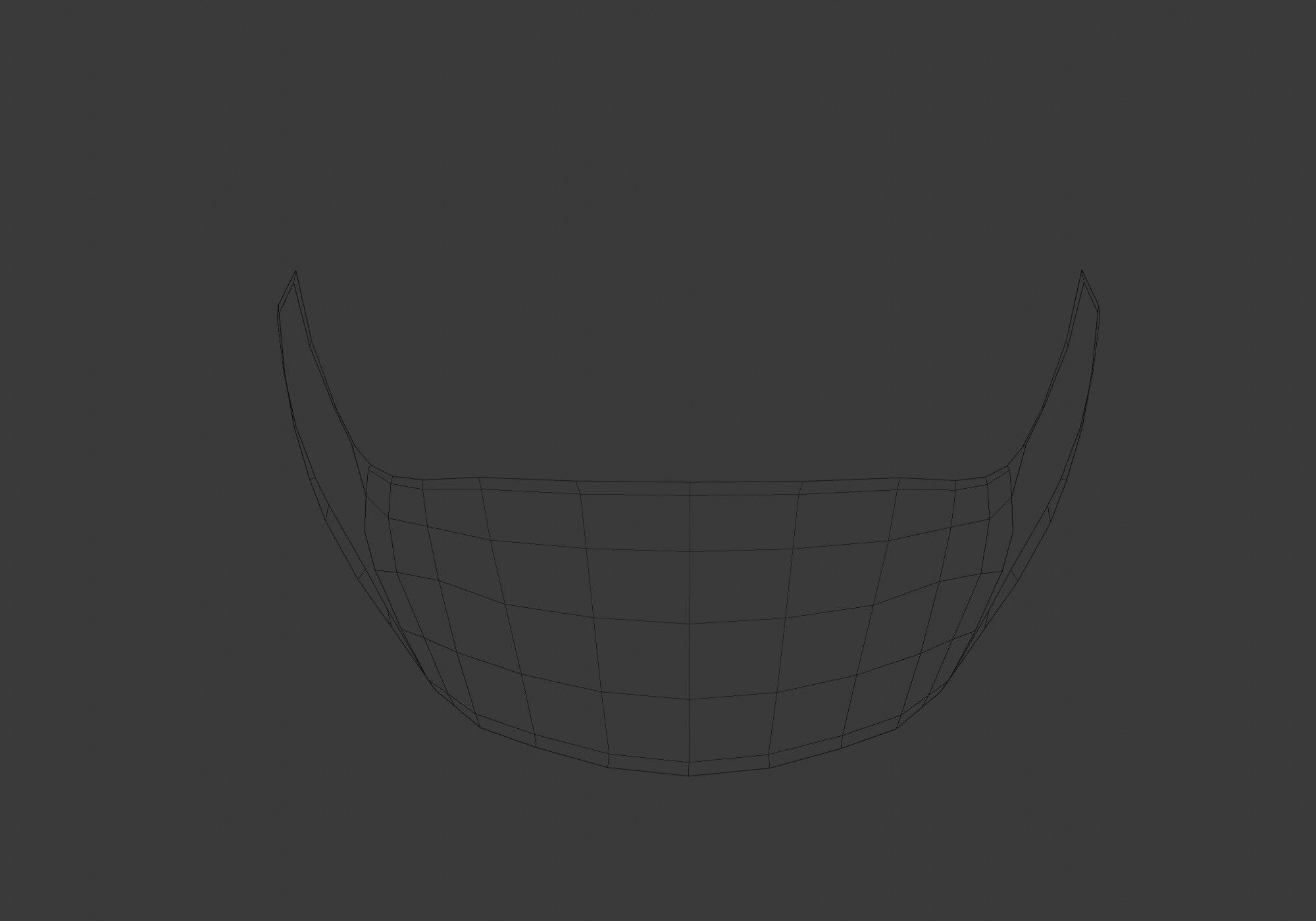 black cartoon mask 3D model_9