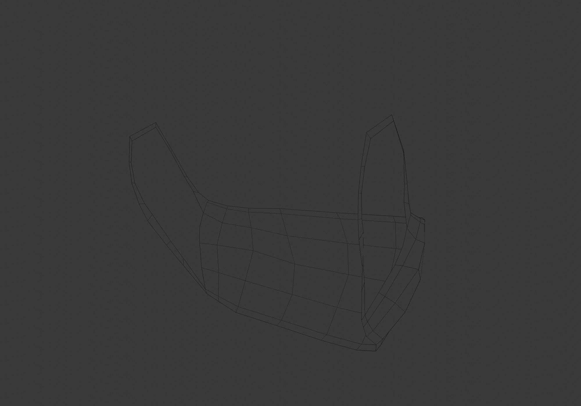 black cartoon mask 3D model_8