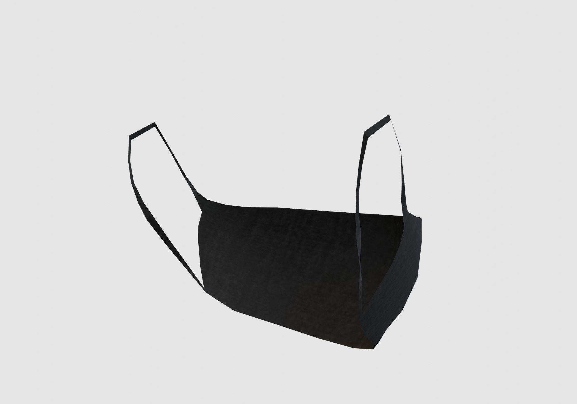 black cartoon mask 3D model_3