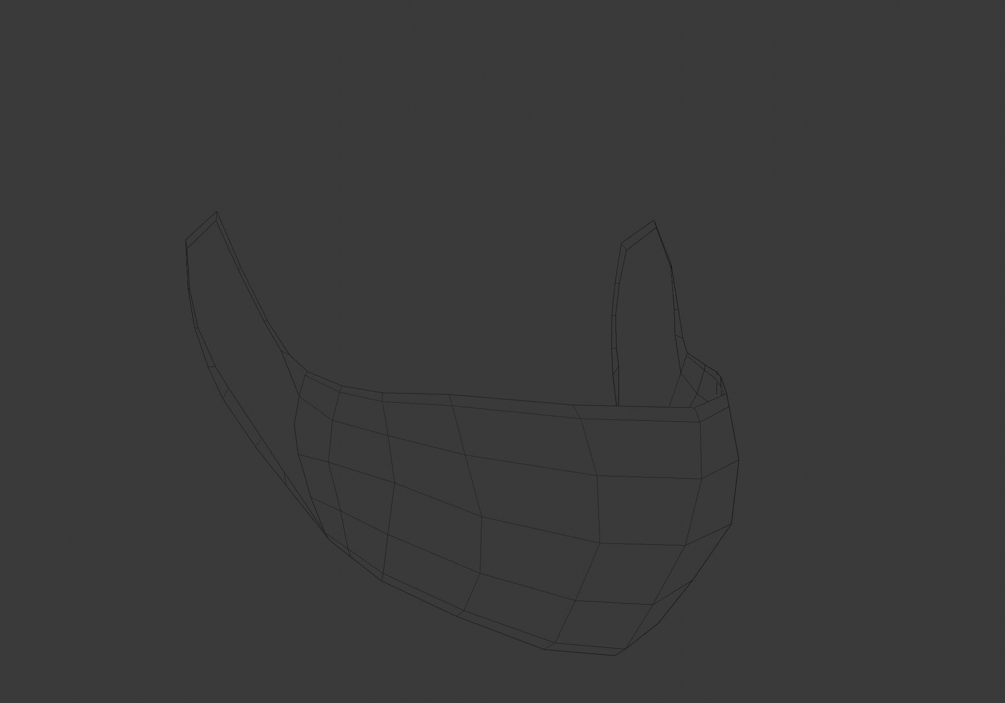 black cartoon mask 3D model_5