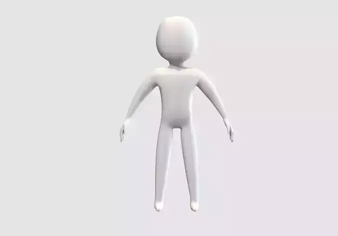 basic cartoon human  3D model