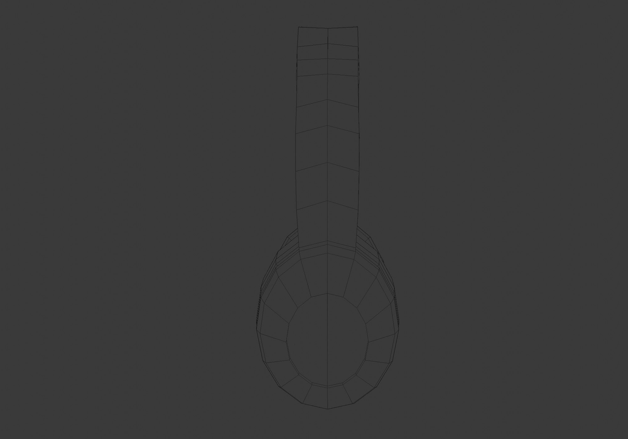 basic black headphones 3D model_7