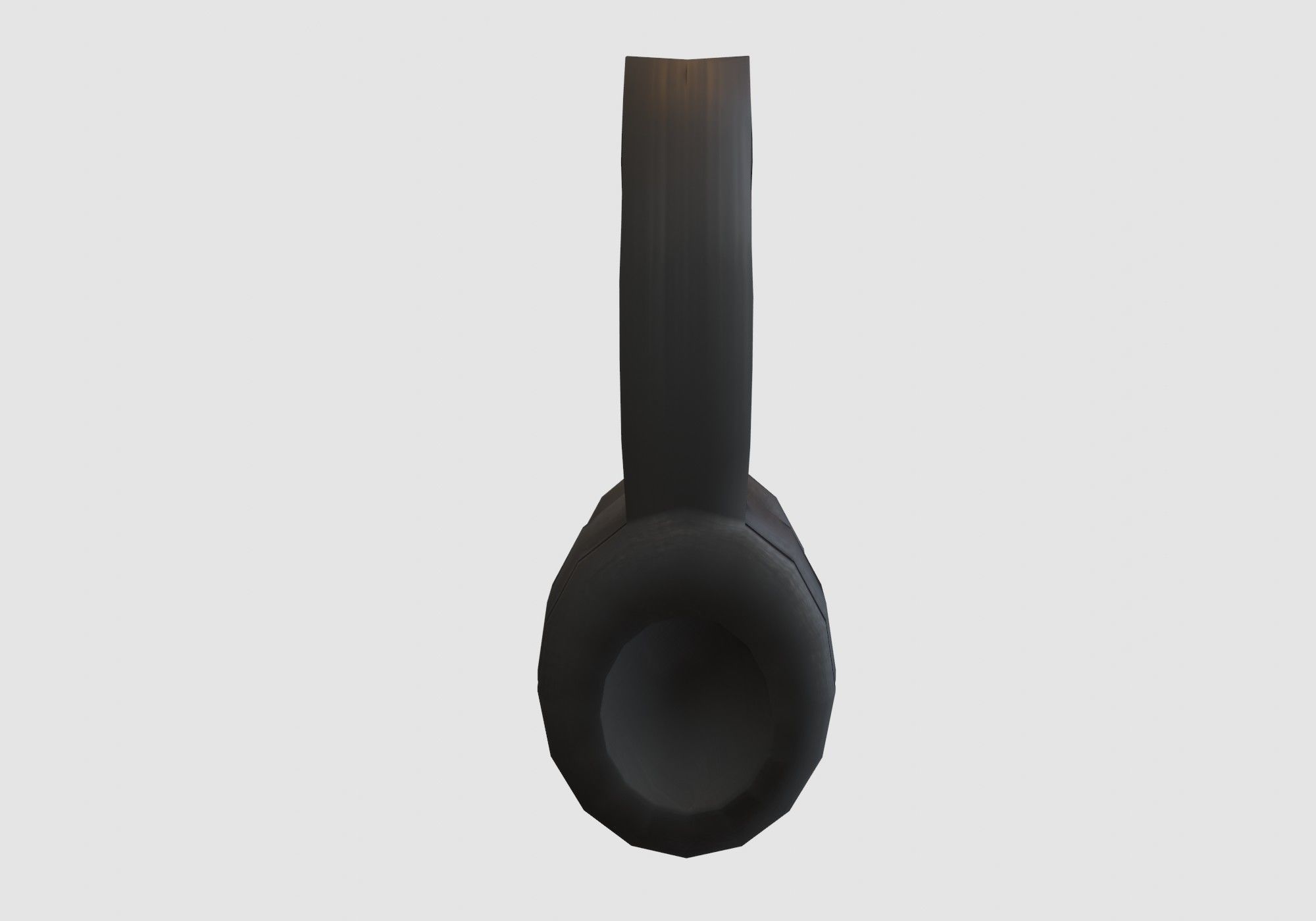 basic black headphones 3D model_2