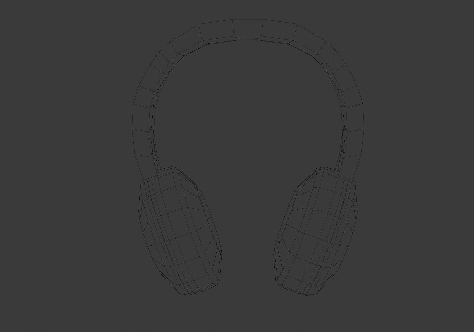 basic black headphones 3D model_9