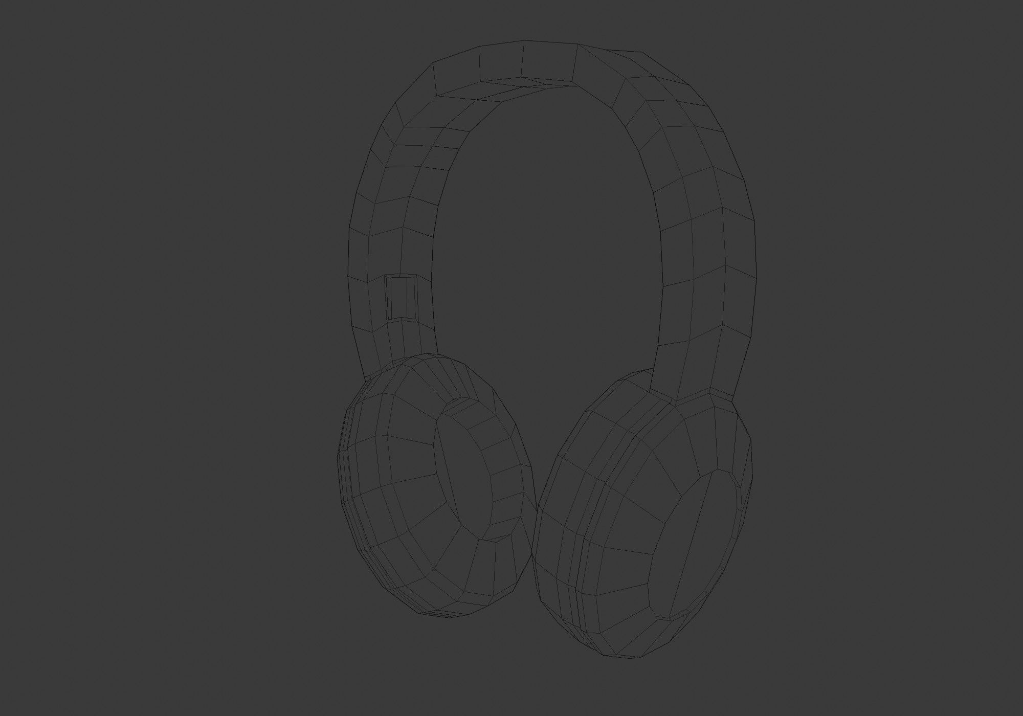 basic black headphones 3D model_8