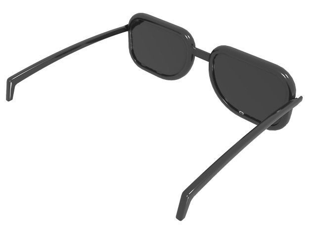 Classic Sunglass Low-poly 3D model_2