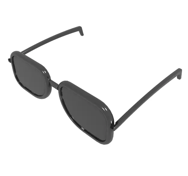 Classic Sunglass Low-poly 3D model_0