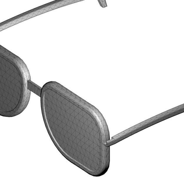 Classic Sunglass Low-poly 3D model_6