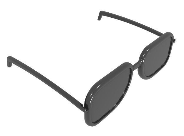 Classic Sunglass Low-poly 3D model_1