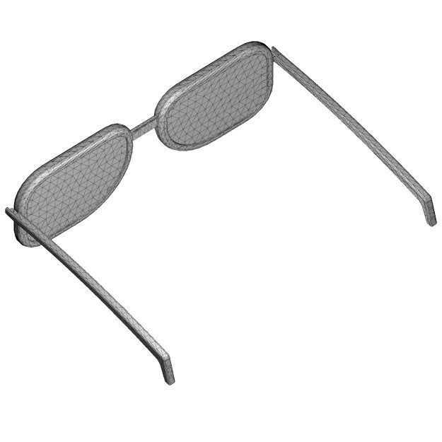 Classic Sunglass Low-poly 3D model_5
