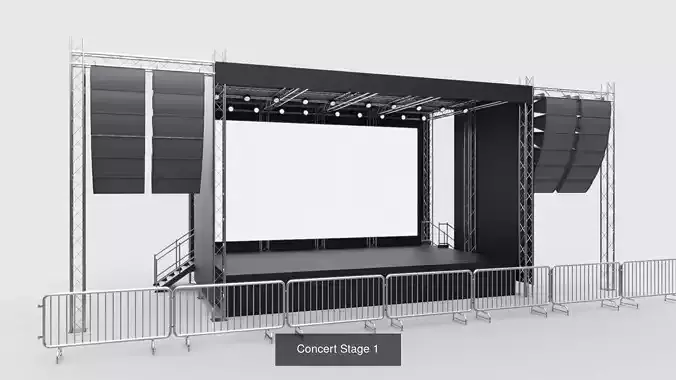 Concert Stages - Pack 1 3D Model Collection