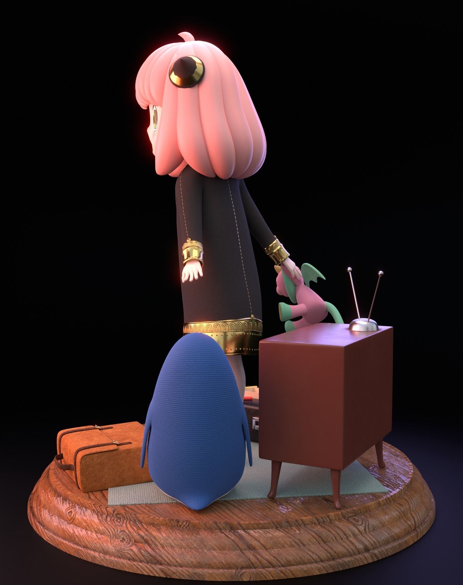 SPY X FAMILY ANYA FORGER Low-poly 3D model_6