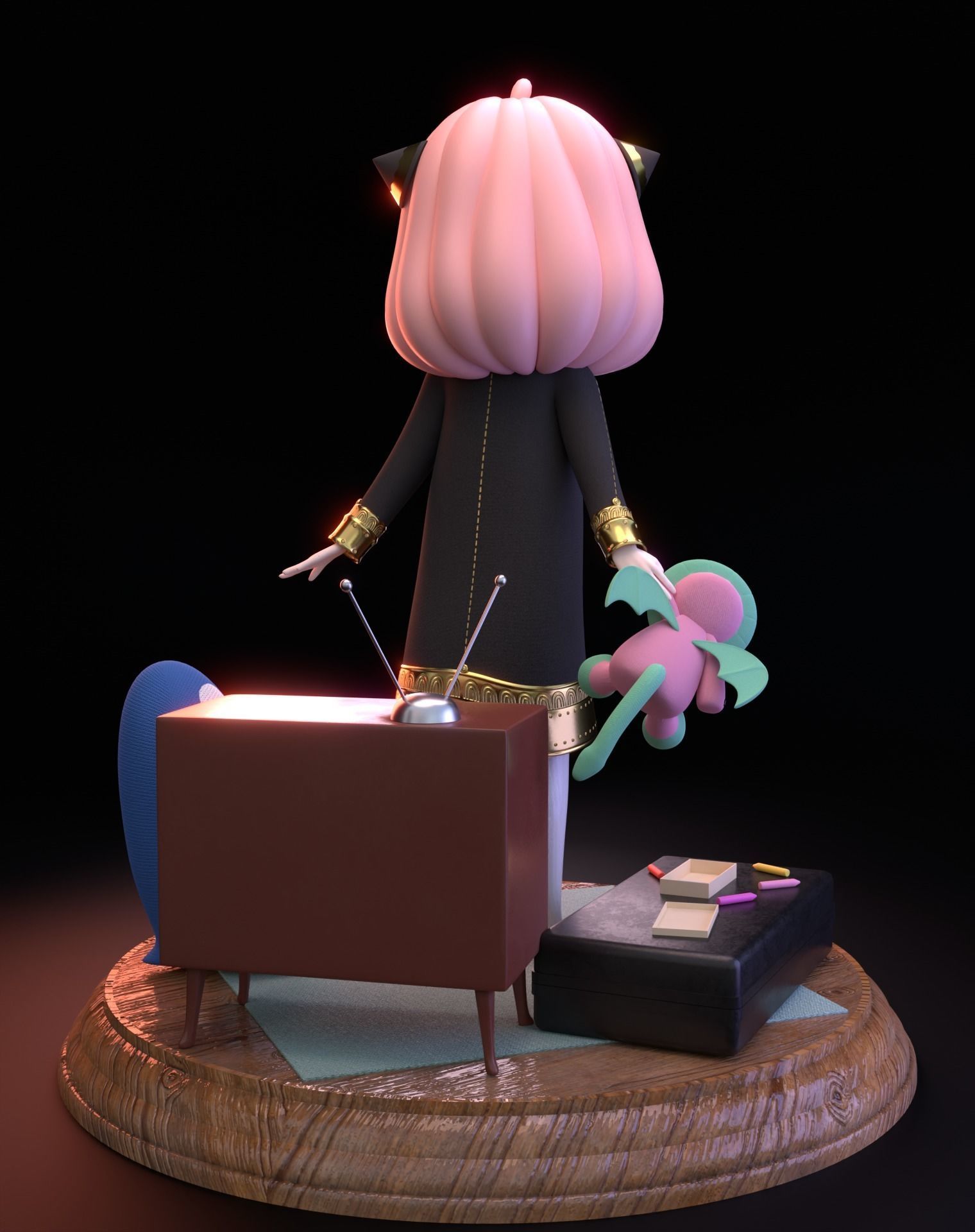 SPY X FAMILY ANYA FORGER Low-poly 3D model_5