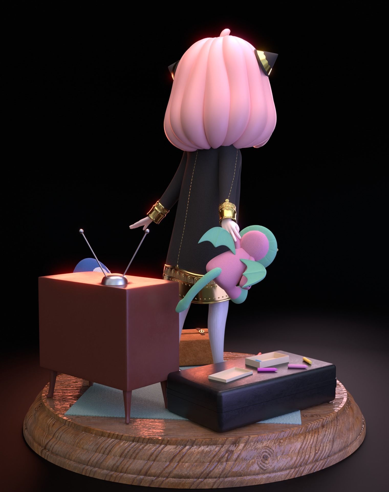 SPY X FAMILY ANYA FORGER Low-poly 3D model_4