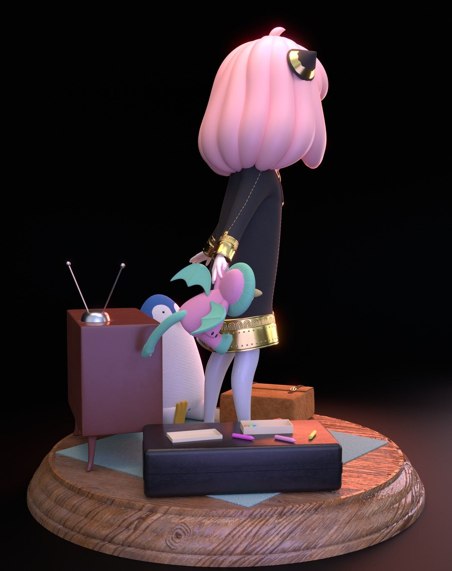 SPY X FAMILY ANYA FORGER Low-poly 3D model_3