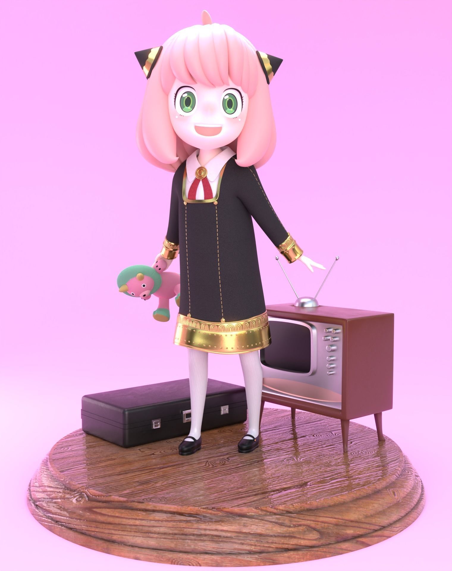 SPY X FAMILY ANYA FORGER Low-poly 3D model_8