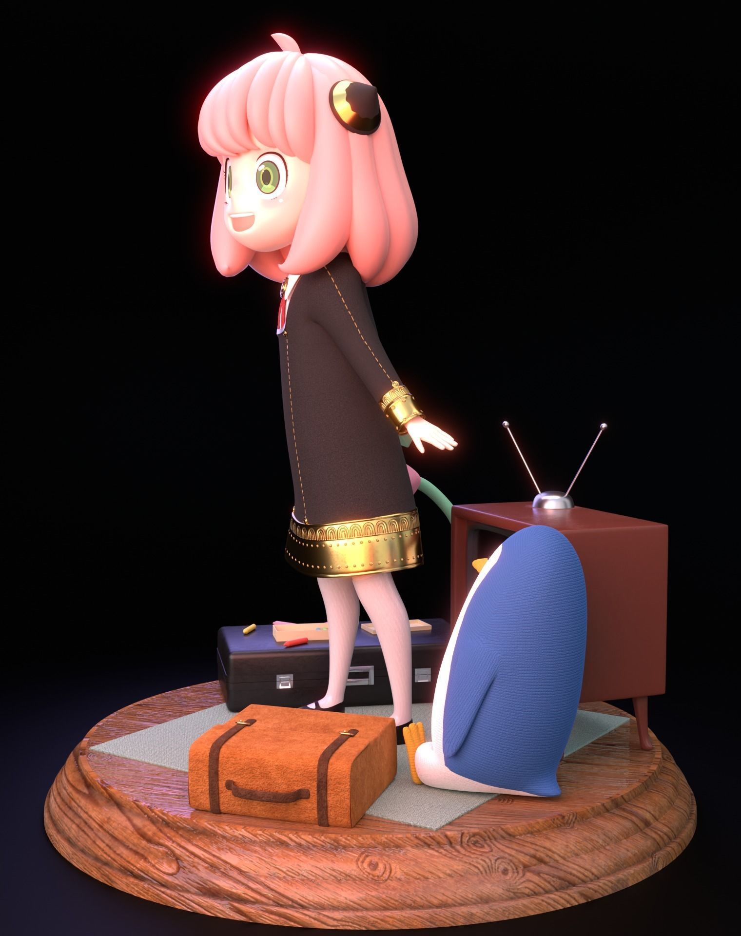 SPY X FAMILY ANYA FORGER Low-poly 3D model_7