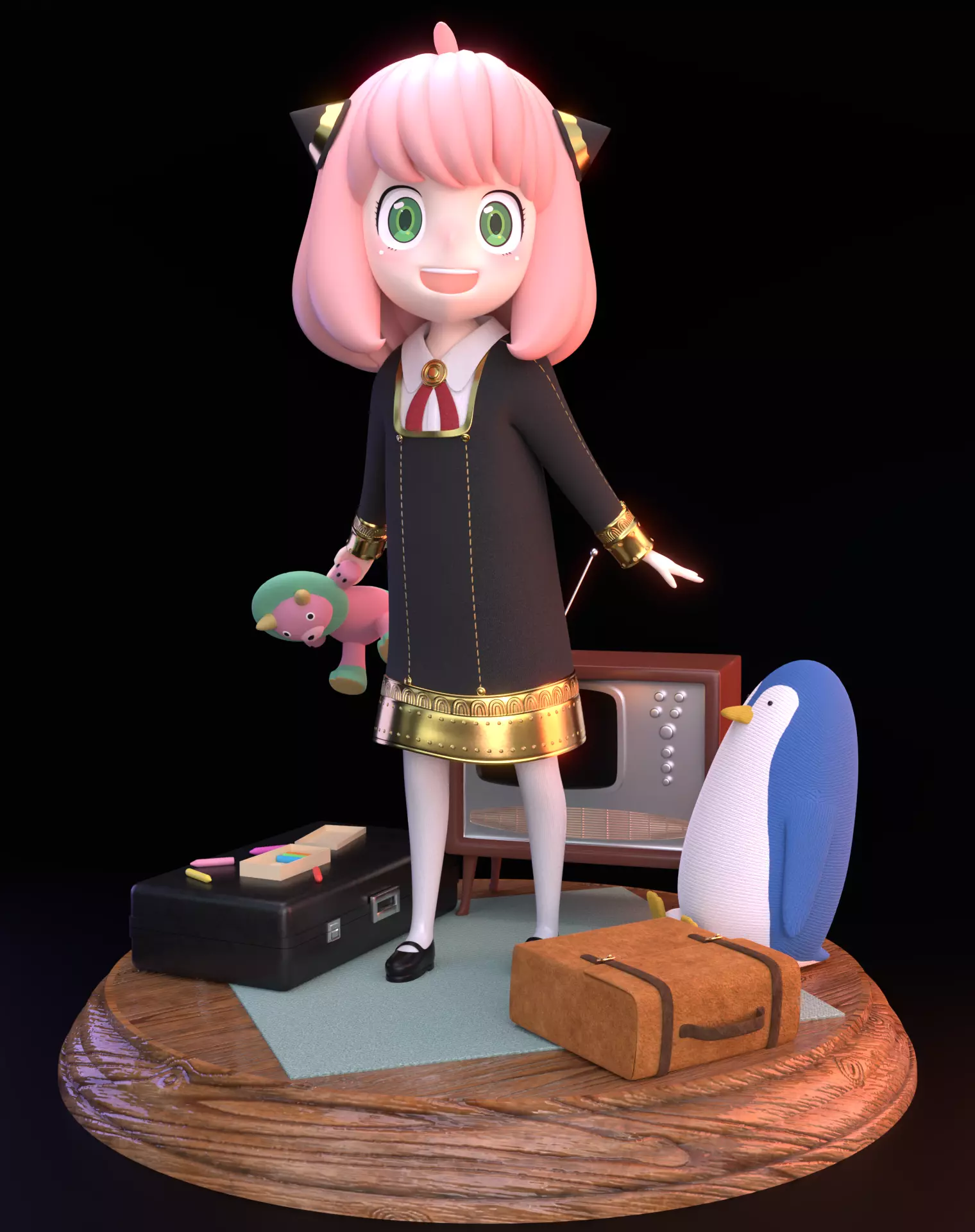 SPY X FAMILY ANYA FORGER Low-poly 3D model_0